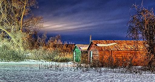 Boathouses At Night_P1020055-7.jpg - Photographed along the Rideau Canal Waterway at Smiths Falls, Ontario, Canada.